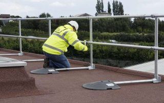 Fall Protection | Rooftop Safety Guardrail | Rooftop safety guardrail system, galvanized rustproof, CE certified, 10-year warranty, suitable for building rooftop fall protection