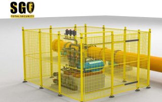 Machine Protection | Industrial Machine Safety Fence | Galvanized industrial machine safety fence, CE certified, modular installation, 10-year warranty, impact resistant, suitable for factory equipment and production line protection