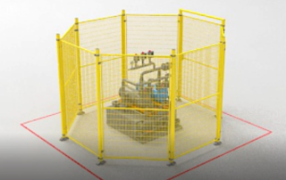 Industrial Protection | Octagonal Safety Cage | Octagonal industrial safety protection cage, galvanized rustproof, CE certified, suitable for robot work area and high risk zone isolation