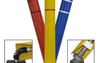 Traffic Control | Flexible Safety Bollard | Flexible impact absorbing bollard, high visibility, impact resistant, suitable for warehouse and parking lot traffic safety protection