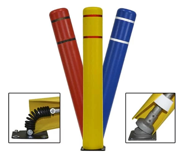 Traffic Control | Flexible Safety Bollard | Flexible impact absorbing bollard, high visibility, impact resistant, suitable for warehouse and parking lot traffic safety protection