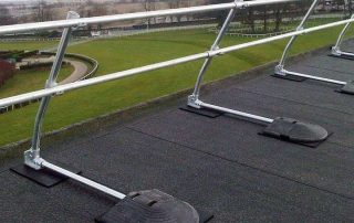 Fall Protection | Freestanding Permanent Guardrail | Freestanding permanent rooftop guardrail, galvanized rustproof, CE certified, 10-year warranty, no roof penetration required