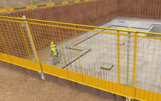 Construction Safety | Excavation Edge Protection | Excavation edge safety protection fence, galvanized rustproof, CE certified, easy to install, suitable for construction site excavation edge fall protection