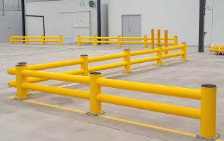 Impact Protection | Flexible Safety Barrier | Shock absorbing flexible safety barrier, CE certified, modular installation, 10-year warranty, impact resistant, suitable for warehouse traffic zone protection