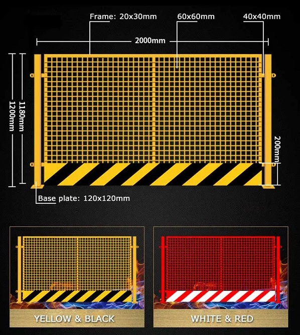 Construction Safety | Foundation Guardrail | Galvanized foundation pit safety guardrail, CE certified, easy to install, impact resistant, suitable for construction site edge protection and fall prevention