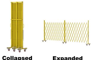 Industrial Protection | Heavy Duty Expandable Metal Safety Barrier | Heavy duty expandable metal safety barrier, high strength, impact resistant, suitable for industrial site and heavy traffic area protection