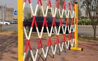 Temporary Isolation | Movable Telescopic Fence | Movable telescopic safety fence, flexible length, easy to move, suitable for warehouse and industrial site temporary isolation