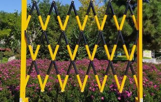 Temporary Isolation | Outdoor Retractable Fence | Durable outdoor retractable safety fence, weather resistant, easy to install, suitable for outdoor event and construction site isolation