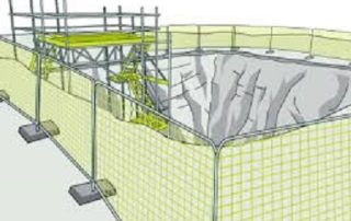 Construction Safety | Underground Construction Barrier | Underground construction site safety barrier, high visibility, impact resistant, suitable for underground construction site safety warning and isolation