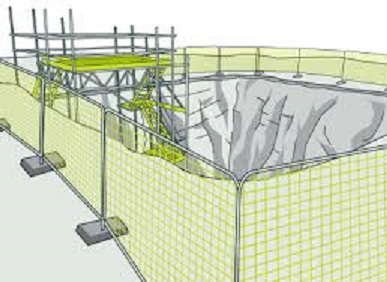 Construction Safety | Underground Construction Barrier | Underground construction site safety barrier, high visibility, impact resistant, suitable for underground construction site safety warning and isolation