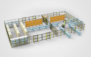 Product Display | Industrial Safety Fencing | Industrial safety fencing product display, high strength steel, CE certified, 10-year warranty, galvanized rustproof, for machine guard