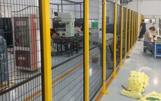 Product Detail Page | Robot Safety Fence | Robot safety fence installation effect, factory workshop deployment, CE certified, 10-year warranty, galvanized rustproof