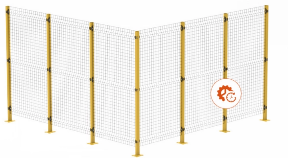0516 (5) Industrial Protection | Industrial Safety Fencing | Galvanized rustproof industrial safety fencing, CE certified, modular installation, 10-year warranty, impact resistant, suitable for factory warehouse machine guard and perimeter protection