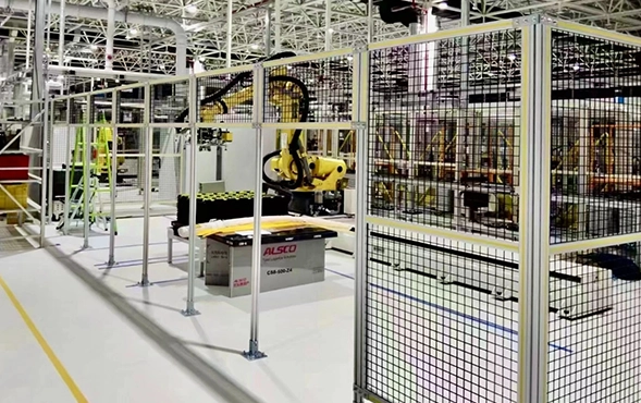 0523 (5) Industrial Protection | Industrial Safety Fencing | Galvanized rustproof industrial safety fencing, CE certified, modular installation, 10-year warranty, impact resistant, suitable for factory warehouse machine guard and perimeter protection