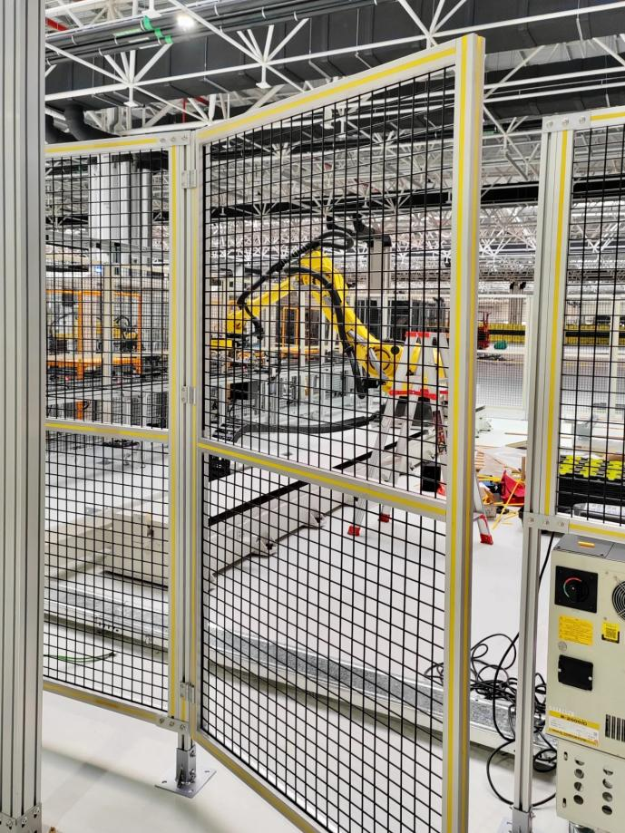 Custom Solution | Industrial Fence Design Rendering | Professional custom industrial safety fence design solution, CE certified, modular design, customizable size, suitable for various industrial application scenarios