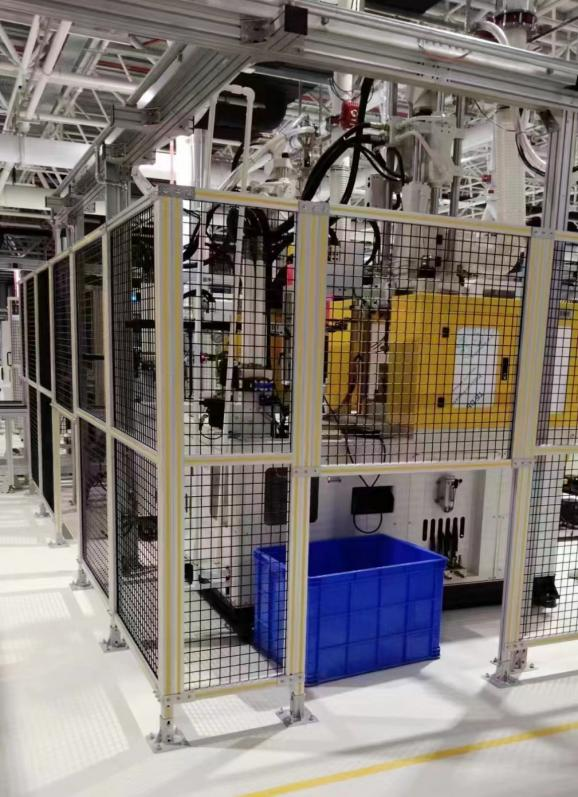 2508052 Custom Solution | Industrial Fence Design Rendering | Professional custom industrial safety fence design solution, CE certified, modular design, customizable size, suitable for various industrial application scenarios