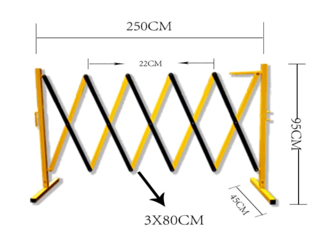 Portable Barricade Gate dimensions