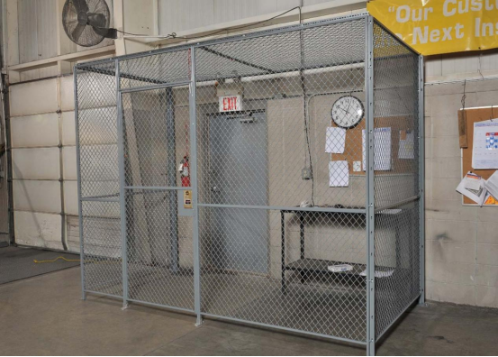 Warehouse Isolation | Wire Mesh Cage Panel | Galvanized wire mesh cage panel, high strength, modular installation, 10-year warranty, suitable for warehouse security fence and storage area isolation
