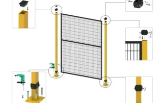 Product Display | Industrial Safety Fencing | Galvanized rustproof industrial safety fencing, CE certified, modular installation, 10-year warranty, impact resistant, suitable for factory warehouse machine guard and perimeter protection