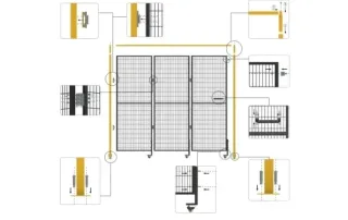 Product Display | Industrial Safety Fencing | Galvanized rustproof industrial safety fencing, CE certified, modular installation, 10-year warranty, impact resistant, suitable for factory warehouse machine guard and perimeter protection