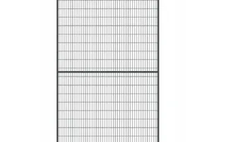 Wide shot with galvanized texture industrial safety fencing ID-27570 | CE certified modular installation for warehouse perimeter security