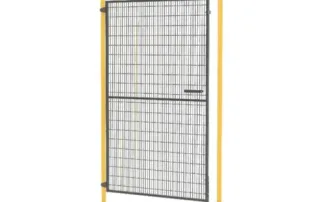 Wide shot of empty construction site deployed safety fence ID-27475 | Modular installation impact resistant for residential community perimeter security