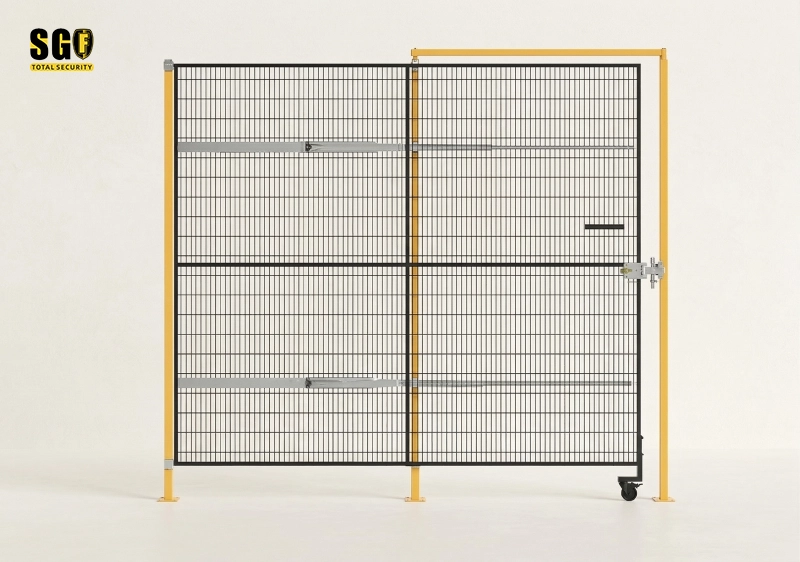 Industrial Safety Fence installed for narrow legal separation and space recovery