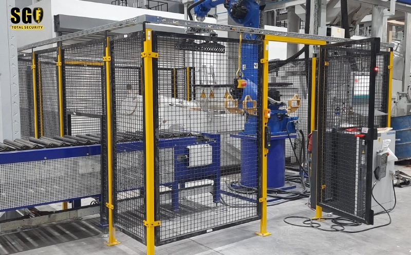 Industrial automation safety perimeter guarding for forklift-heavy pallet production lines