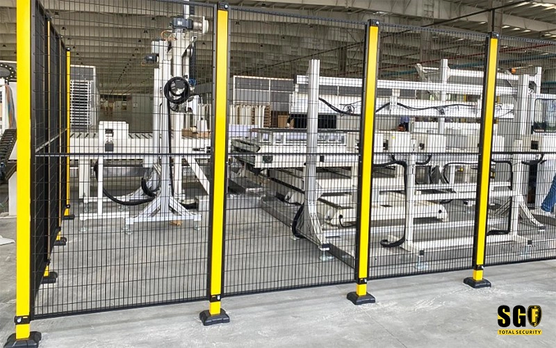safety fencing machine guarding product detail board with weld seam coating and base plate proof