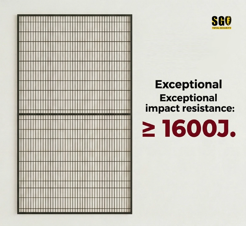 industrial safety fence panels forming continuous perimeter protection in a factory aisle 2 (19)