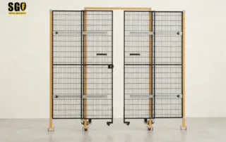 Cercado de segurança de máquinas envolvendo uma célula robótica para uma linha de automação reconfigurável 2 (24)