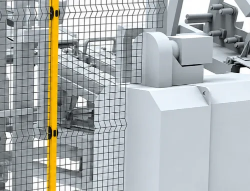 Mesh Opening Over Panel Thickness: Frameless 3D Industrial Safety Fence for Robot Palletizer Cells
