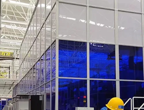 Welding Cell Arc-Flash Protection: Alfence Modular Safety Fence with Solid Panels